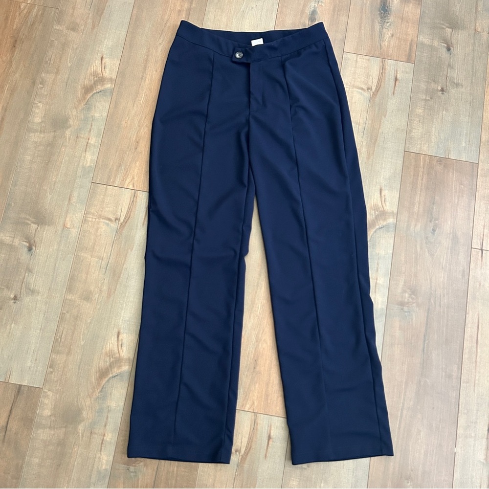 SHEIN Navy Wide-Leg Trousers